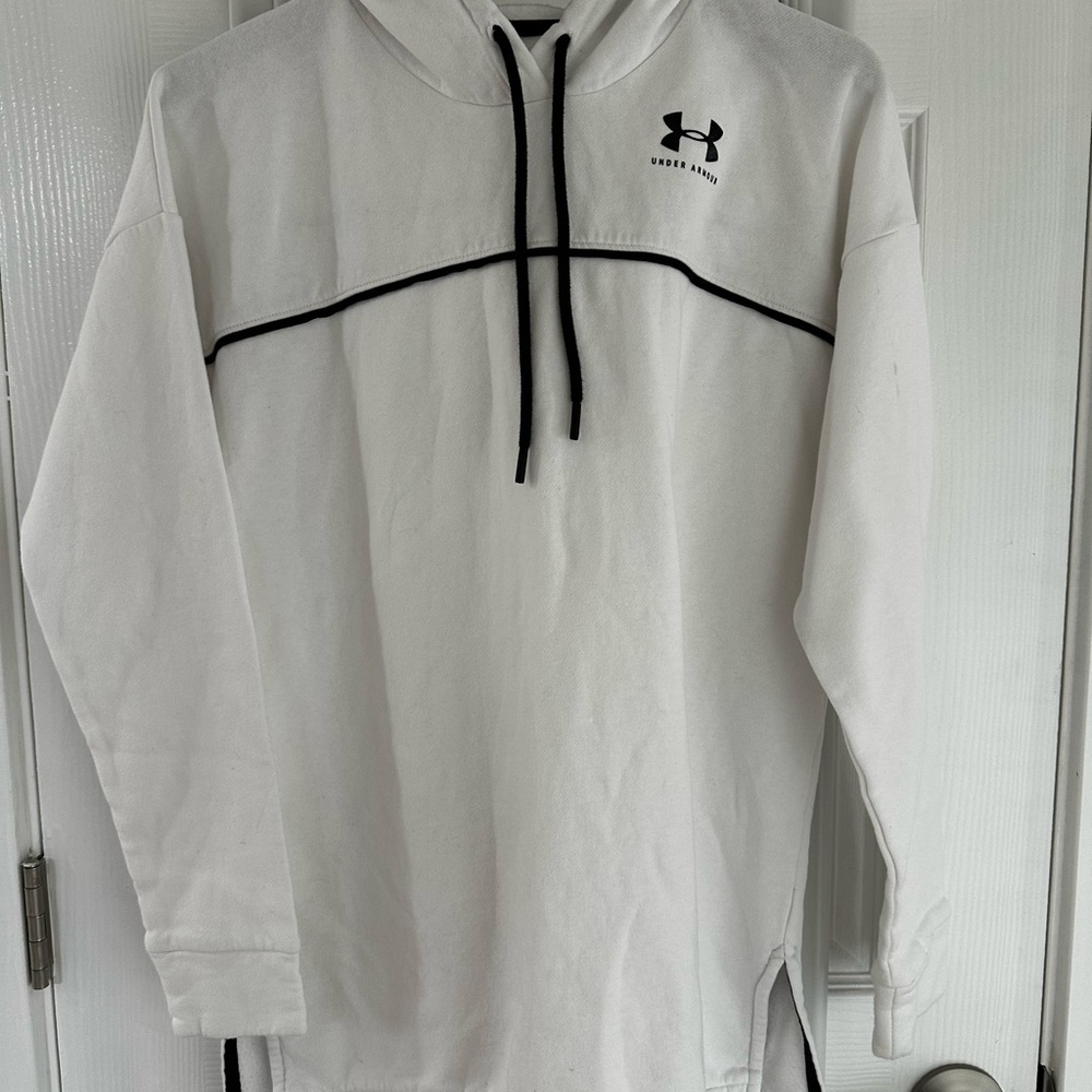 Under Armour White Hoodie with Black Details